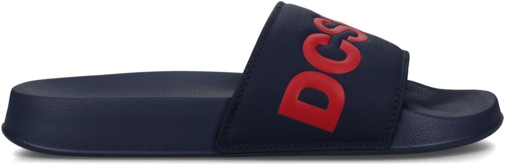 DC Men’s Bolsa Slide Sandal | Casual Sandals(Navy Red)