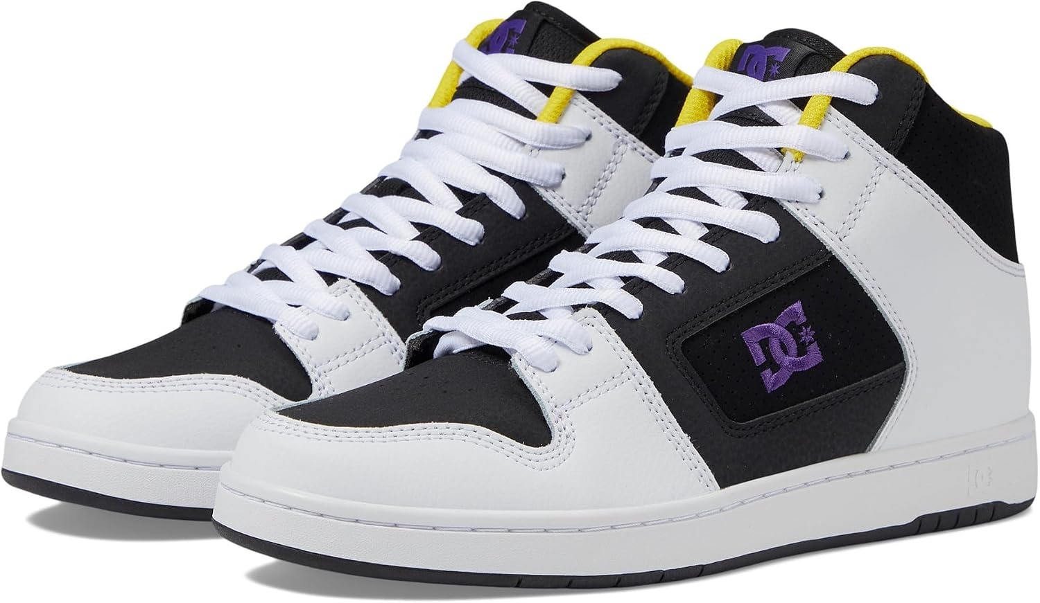 DC Shoes Men’s DC Men’s Manteca 4 Hi-top Skate Shoe(Black/White/Purple)