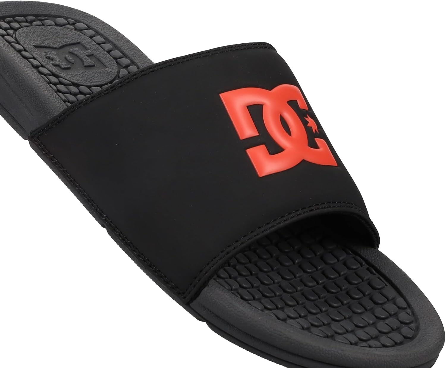 DC Men’s Bolsa Slide Sandal | Casual Sandals(Black/Grey/Red)