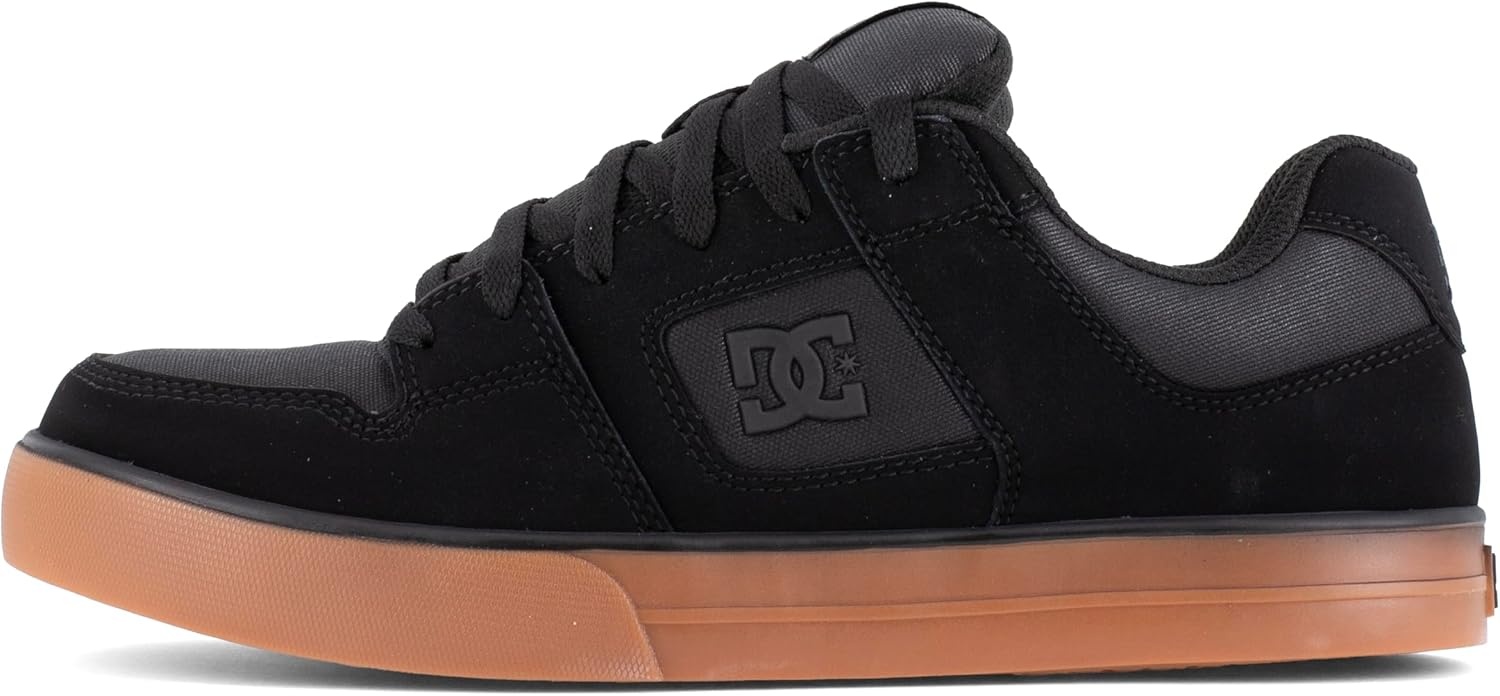 DC Shoes Mens Pure Work Black and Gum Composite Toe Boots(Black/Gum)