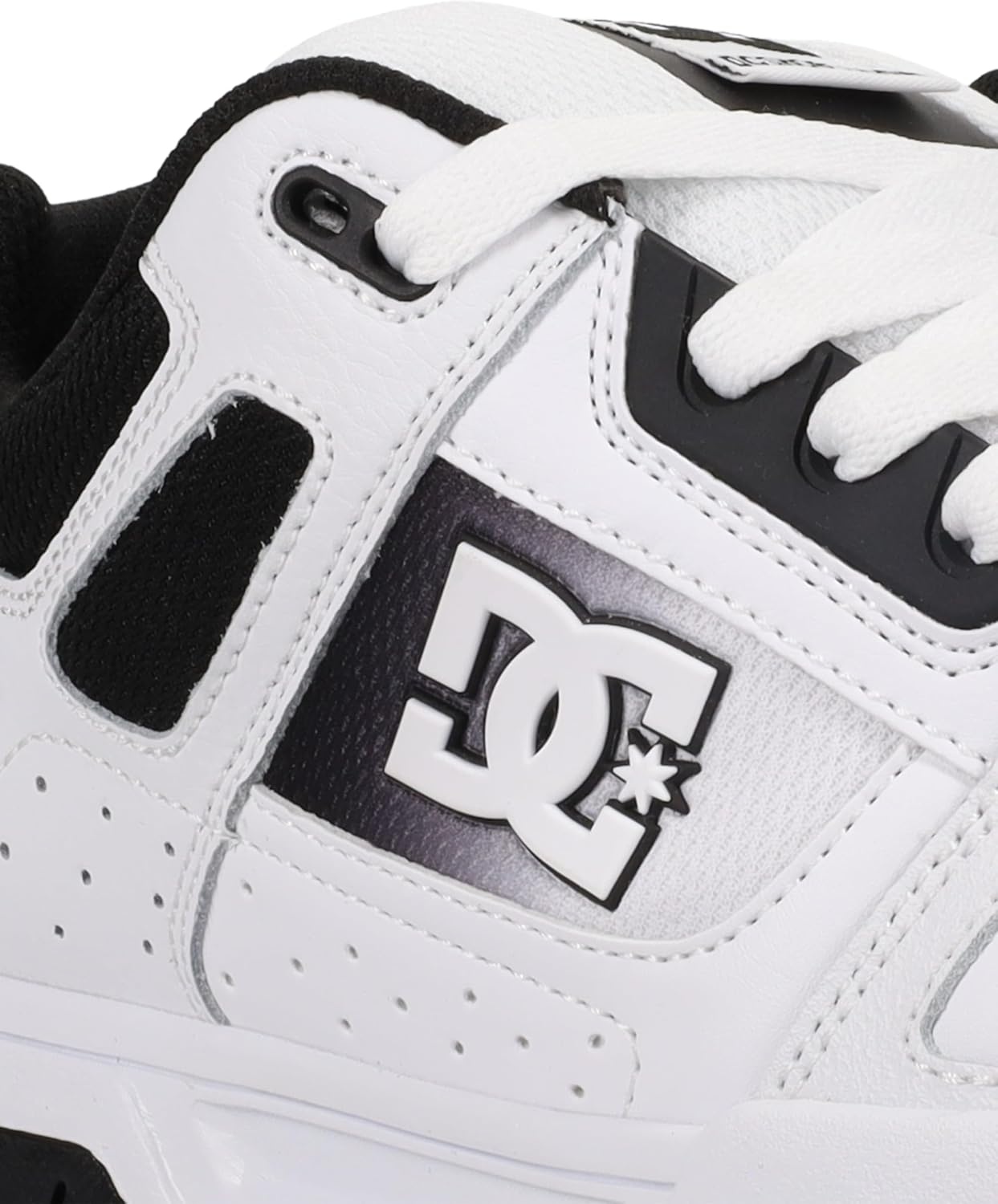 DC Men’s Stag Low Top Skate Shoe(White/Black)