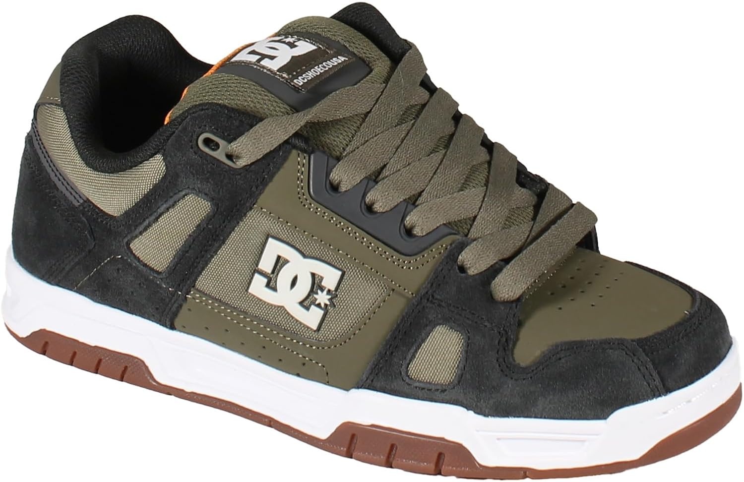 DC Men’s Stag Low Top Skate Shoe(Army/Olive)