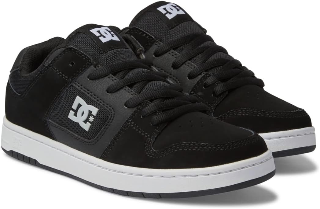 DC Mens Men’s Manteca 4 Low Skate Shoe(Black/White)