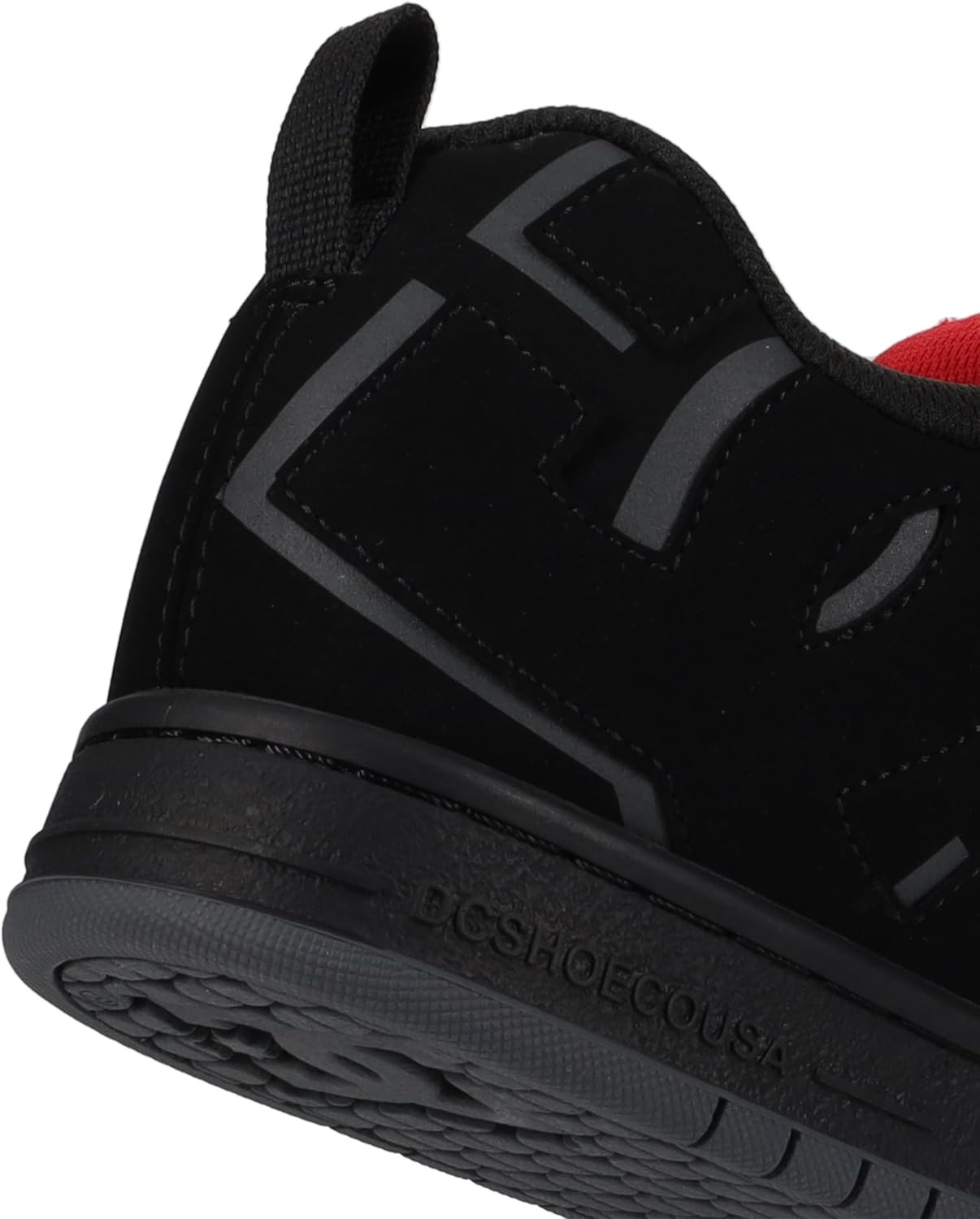 DC Men’s Court Graffik Casual Low Top Skate Shoe Sneaker(Black/Black/Red)