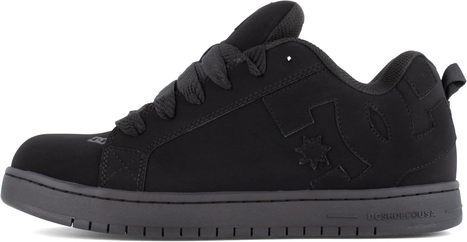 DC Shoes Mens Court Graffik Work Black Composite Toe Boots(Black)