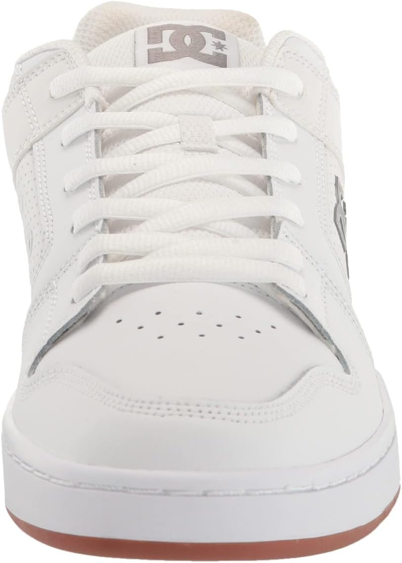 DC Mens Men’s Manteca 4 Low Skate Shoe(White/Battleship/White)
