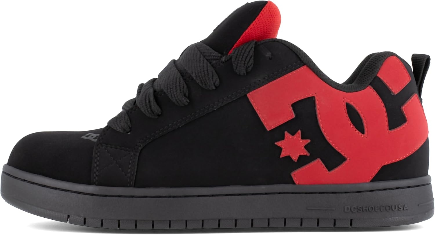 DC Work Men’s Court Graffik Work Black and Red Composite Toe Boots