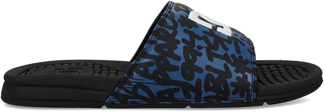 DC Men’s Bolsa Slide Sandal | Casual Sandals(Black/Blue/White)
