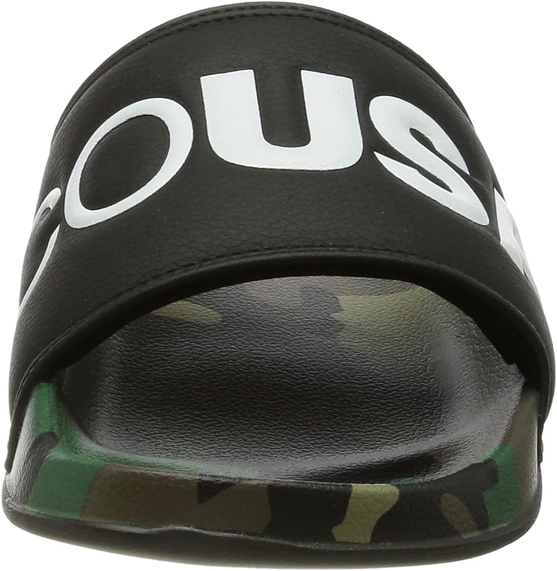 DC Men’s Bolsa Slide Sandal | Casual Sandals(Black Camo Print)