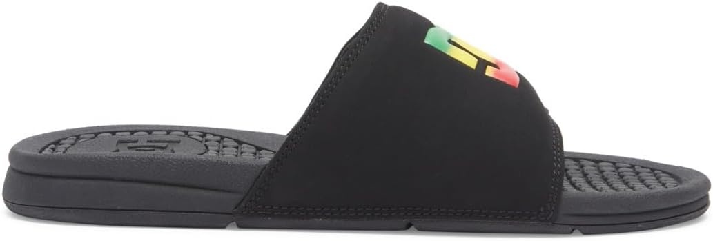 DC Men’s Bolsa Slide Sandal | Casual Sandals(Black and Red)