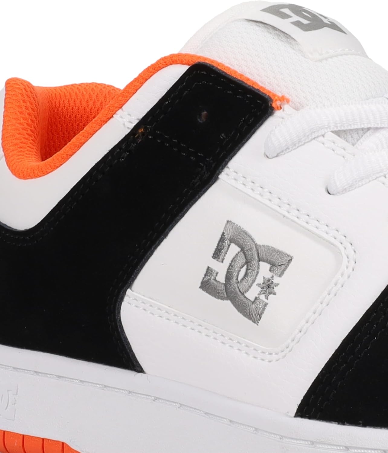 DC Shoes Mens Dc Men’s Manteca 4 Skate Shoe(Black/White/Orange)