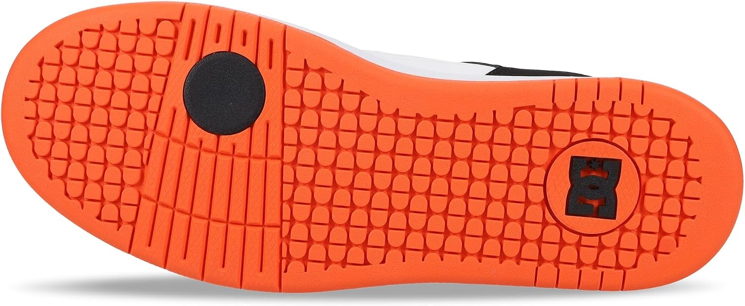 DC Shoes Mens Dc Men’s Manteca 4 Skate Shoe(Black/White/Orange)