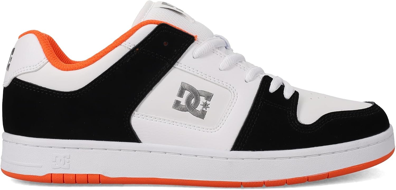 DC Shoes Mens Dc Men’s Manteca 4 Skate Shoe(Black/White/Orange)
