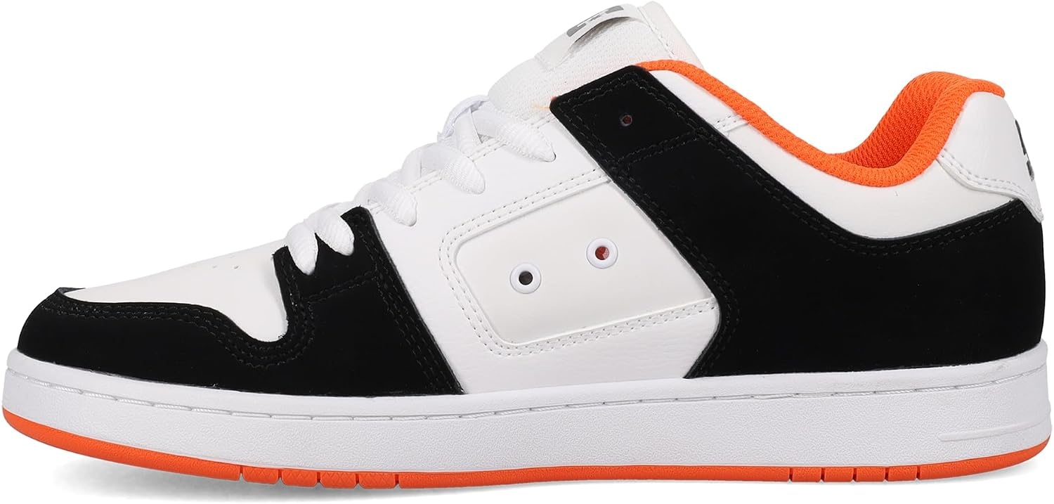 DC Shoes Mens Dc Men’s Manteca 4 Skate Shoe(Black/White/Orange)